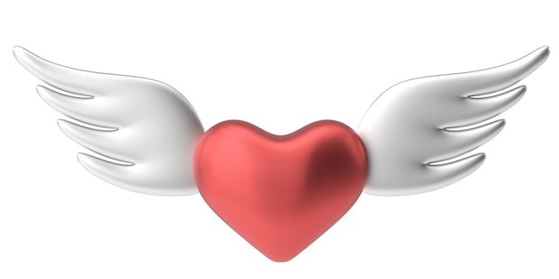 Décoration de carte de la Saint-Valentin avec une illustration 3D