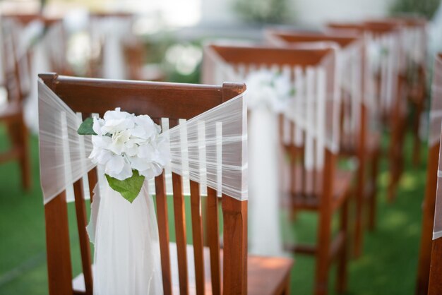 Décoration de chaise de mariage, chaise d'événement