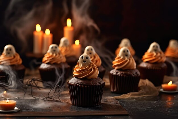 décoration de cupcake pour un design effrayant d'Halloween