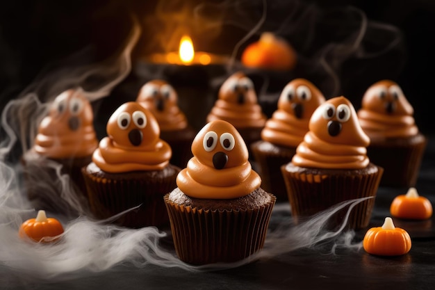 décoration de cupcake pour un design effrayant d'Halloween