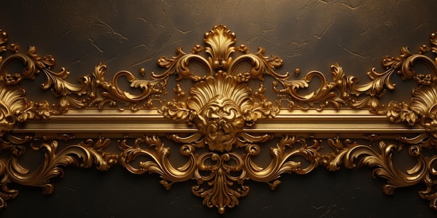 Décoration dorée de style baroque