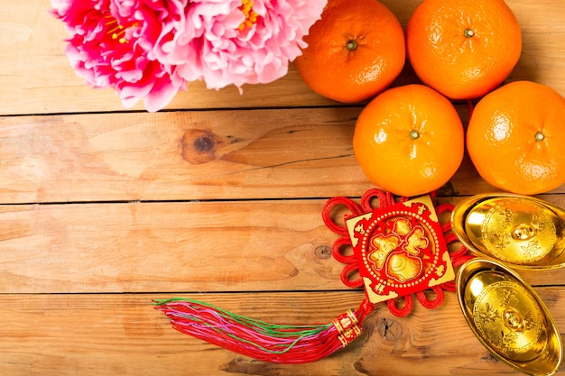 La décoration du nouvel an chinois avec le caractère "FU" signifie bonne chance, fortune et bénédiction.