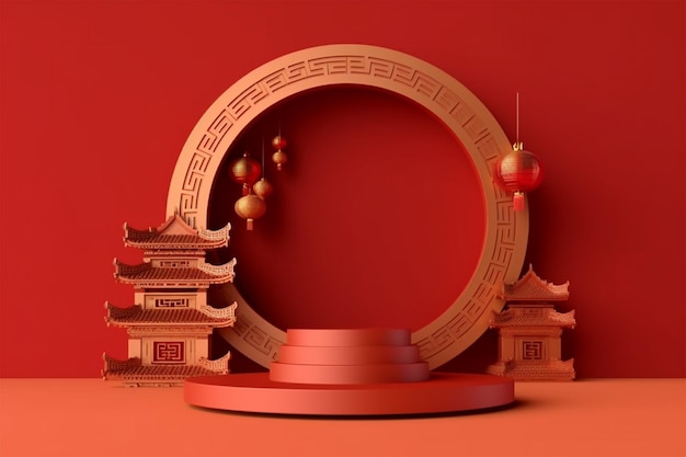 Décoration du Nouvel An chinois illustration de fête de bannière