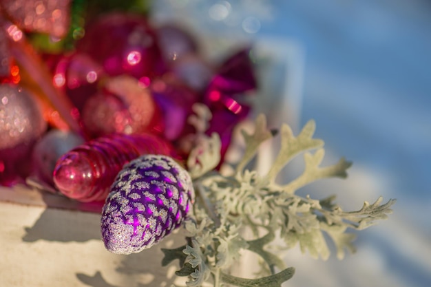 Décoration de flétrissement dans le jardin Décoration de sapin de Noël vintage