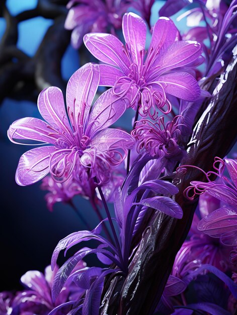 décoration avec des fleurs papier peint UHD