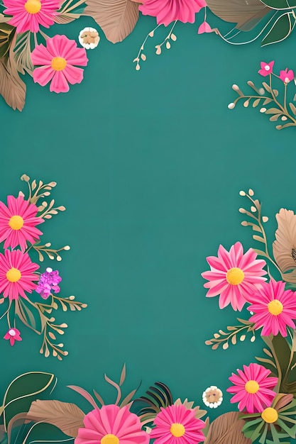 Décoration florale simple colorée petite fleur illustration modèle de fond arrangement créatif de la nature et des fleurs Bon pour l'élément de conception de projet d'invitation de carte de mariage de bannière et autre