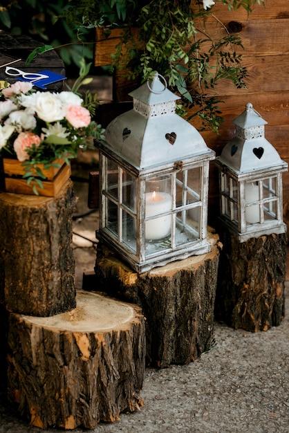 Décoration de mariage avec des éléments naturels