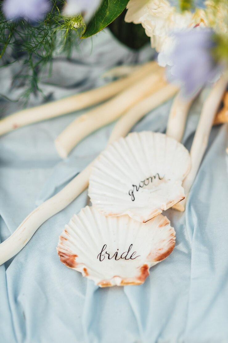 Décoration de mariage étoile de mer et coquillage