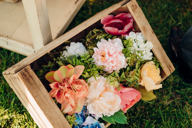 Décoration d'un mariage d'une soirée d'été