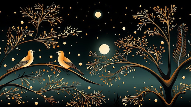 Décoration de Noël Arrière-plan une illustration vectorielle parfaite pour capturer l'esprit du Nouvel An
