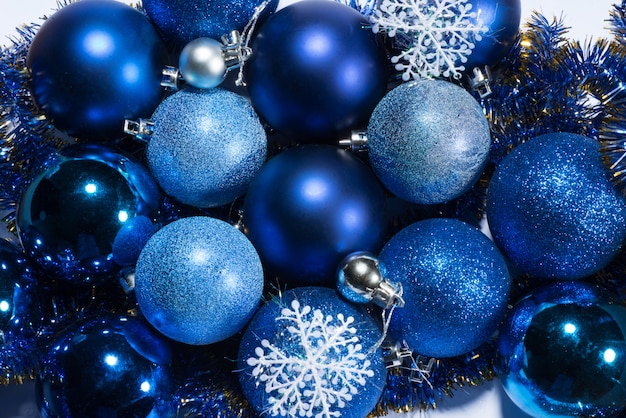 Décoration de noël bleue