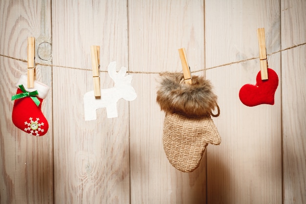 Photo décoration de noël sur bois