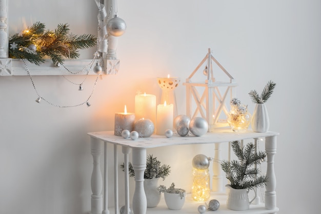 Décoration de Noël avec des bougies