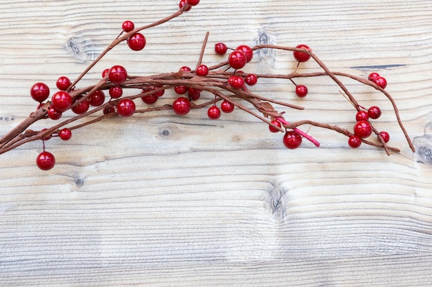 Décoration de Noël sur fond en bois. Thème de Noël et du nouvel an.