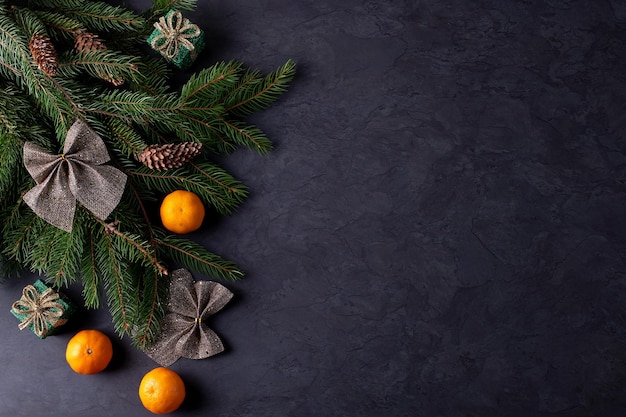 Décoration de Noël de fond de Noël sur une table photo stock