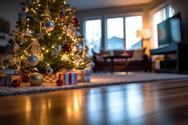 Décoration de Noël à l'intérieur du salon