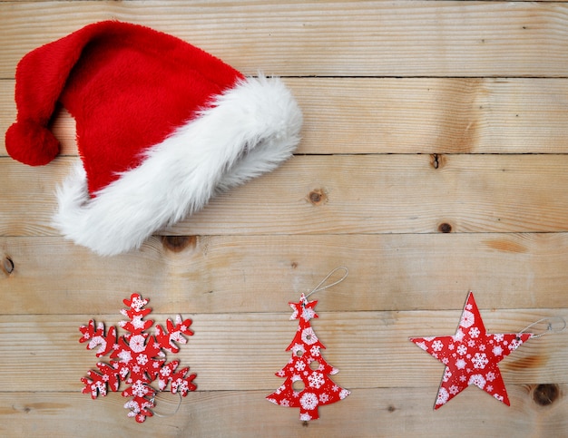 Décoration de noël sur planche