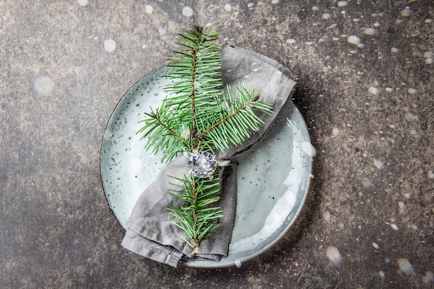 Décoration de noël pour une assiette