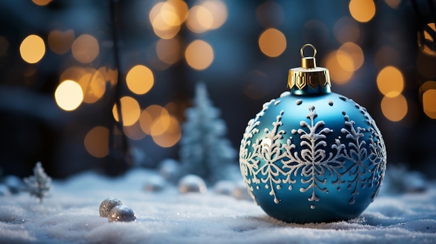 décoration de Noël avec sapin et boules