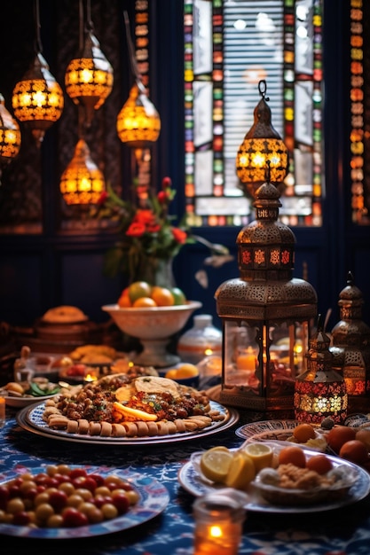 la décoration et la préparation d'une maison pour le Ramadan