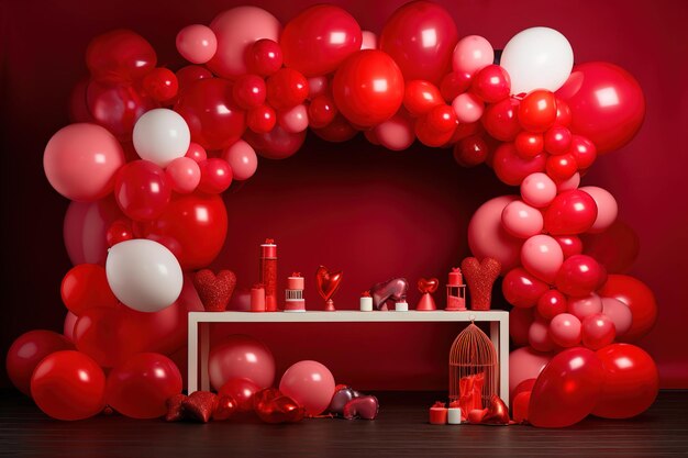 Décoration romantique pour la fête de la Saint-Valentin