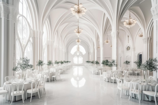 Une décoration de scène de mariage