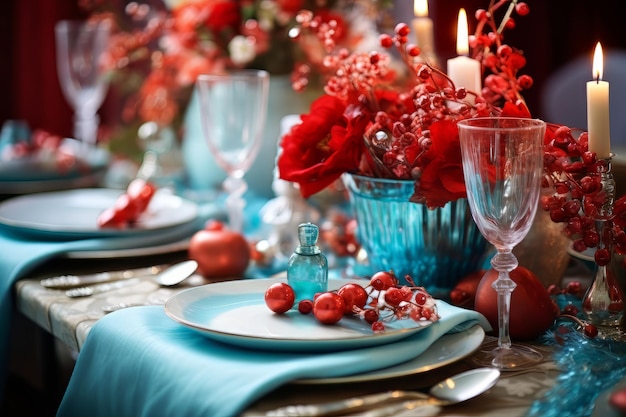 Décoration De Table Pour Noël Et Le Nouvel An