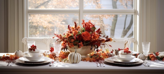 décoration de table de Thanksgiving d'Halloween ai