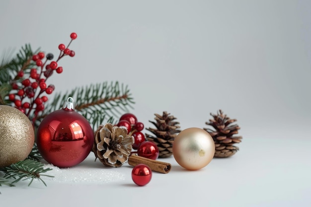 Décoration traditionnelle de Noël isolée sur un fond blanc