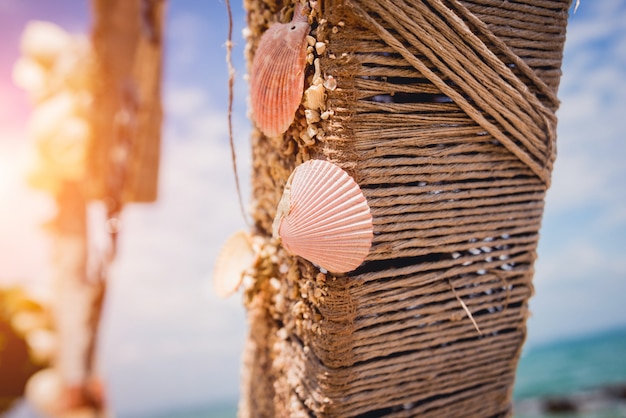 Décoration de vacances. Concept de plage d'été. La faune de l'océan.