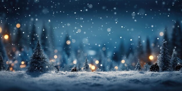 décorations d'arbre de Noël festives de magie d'hiver dans une IA générative de rêve