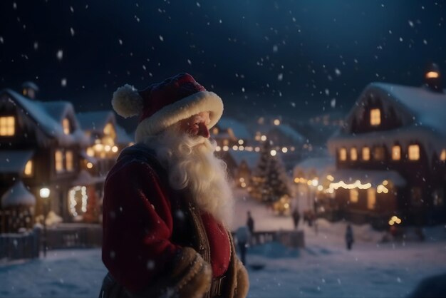 Décorations d'arbre de Noël Père Noël avec des cadeaux bonhomme de neige dans les boîtes de cadeaux de Noël