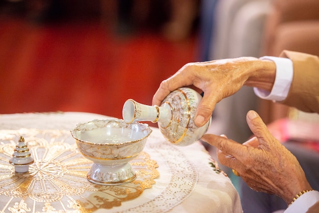 Décorations de mariage traditionnel thaïlandais