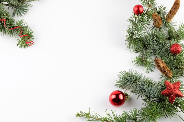 Décorations de Noël dans l'espace de copie