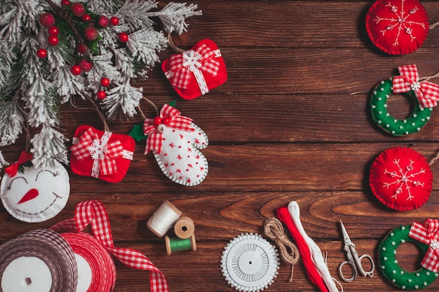 Décorations de Noël en feutrine