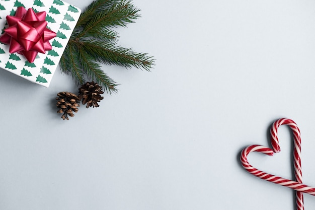 décorations de noël flatlay