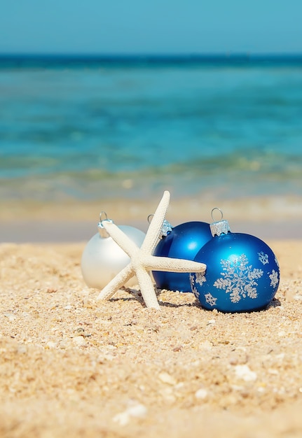 Décorations de Noël sur la plage