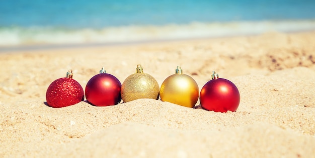 Décorations de Noël sur la plage