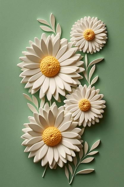 Une découpe de papier de marguerites avec le mot marguerites dessus.