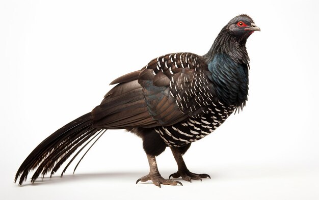 Photo la découverte de l'évasive capercaille xaadfysal dans son habitat naturel isolée sur un fond blanc