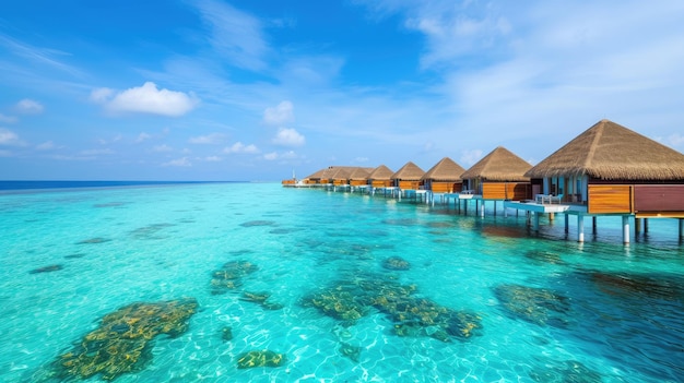 Découvrez le paysage tropical à couper le souffle d'une île paradisiaque des Maldives, une véritable oasis.