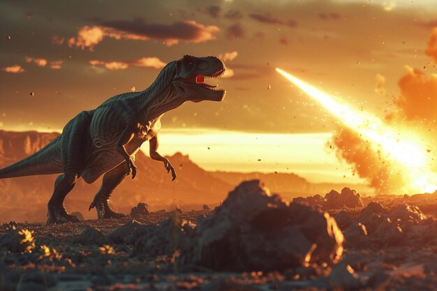 Photo découvrez le récit fascinant des dinosaures confrontés à l'ai génératif