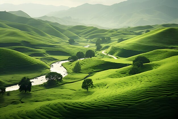 Découvrir les merveilles vertes photo de paysage vert