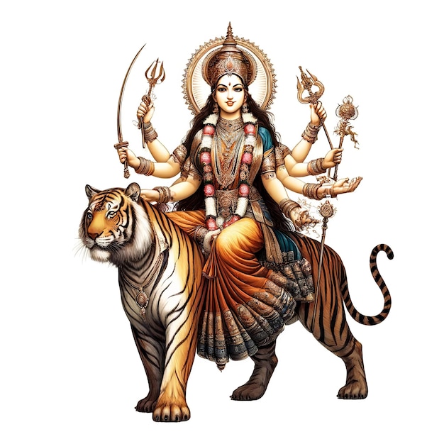La déesse Durga Jai Mata Di Durga Mata Navratri est une déesse.
