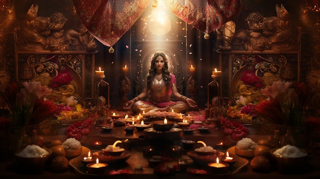 Photo la déesse lakshmi maa laksh mi devi laksh mi ai images maa laks hmi images réelles laks h mi diwali images