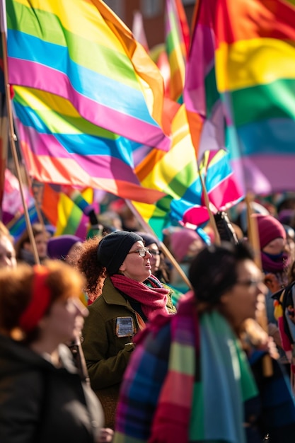 un défilé de la fête de la femme en utilisant