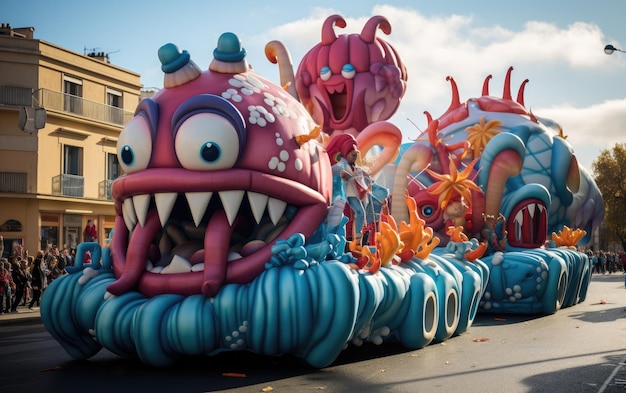 Une défilée de carnaval extravagante.