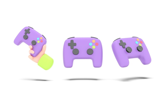 Définir l'illustration 3D de la manette de jeu 3D