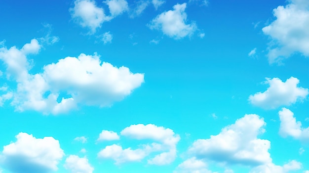 Le dégradé de nuage de ciel bleu d'été s'estompe sur fond blanc