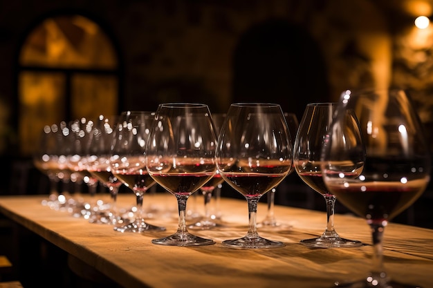 Dégustation de vin dans la cave